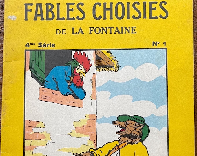 Pre-Owned rare vintage book FABLES CHOISIES de la fontaine No. 4 me series, imagerie pellerin a epinal