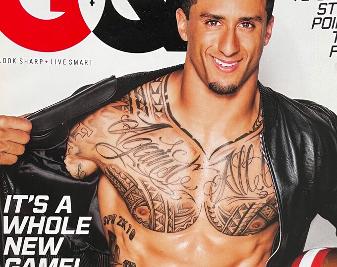 Pre-Owned GQ magazine cover Colin Kaepernick-Vintage Men's Fashion & Lifestyle - Iconic Covers - Interviews - Collectible back Issue