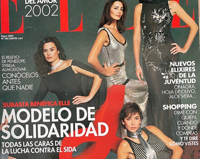 For Women who read fashion -Vintage fashion magazine ELLE Magazine Spain 2002
