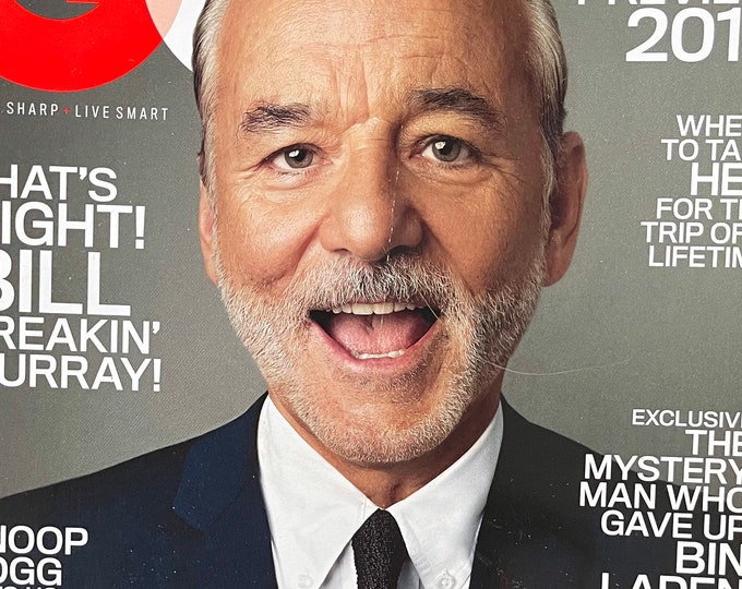 Pre-Owned GQ magazine cover Bill Muray-Vintage Men's Fashion & Lifestyle - Iconic Covers - Interviews - Collectible back Issue