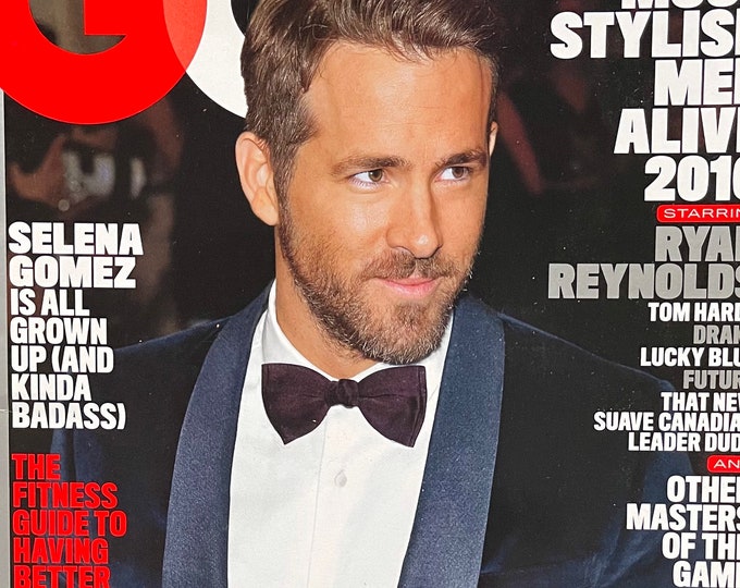 Pre-Owned GQ magazine cover Ryan Reynolds-Vintage Men's Fashion & Lifestyle - Iconic Covers - Interviews - Collectible back Issue
