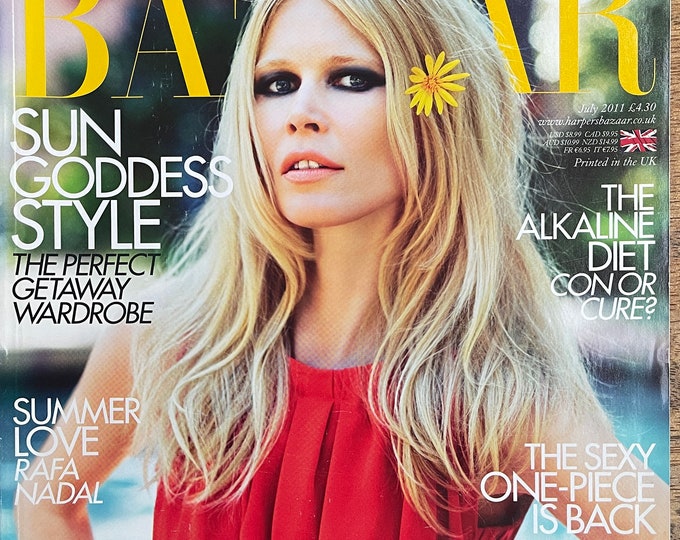 For Women who read fashion -Fashion magazine Harper's Bazaar cover CLAUDIA SCHIFFER