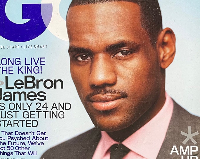 Pre-Owned GQ magazine cover Lebron James-Vintage Men's Fashion & Lifestyle - Iconic Covers - Interviews - Collectible back Issue