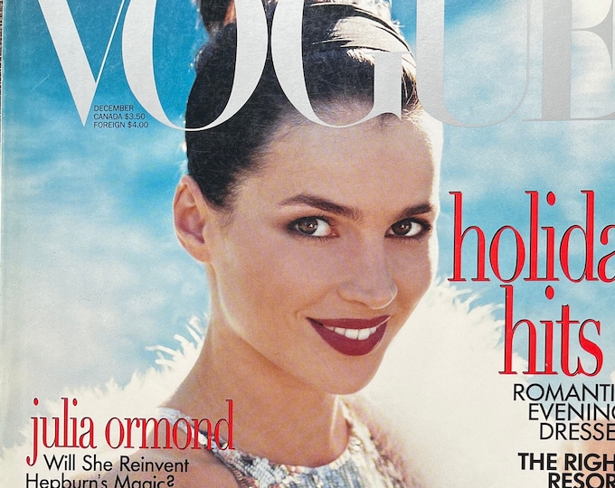 Own a piece of Vogue history -Vogue US December 1995 cover Julia Ormond-Iconic Style Fashion Covers Photography Models & Editorials