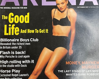For men who read fashion - Vintage rare fashion magazine ARENA September 1997 cover Cameron Diaz