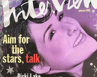 Read between the Icons - Vintage rare Interview Magazine 1994 Ricky LakeCulture icon-Celebrity Interviews & Art -Vintage Collectible issue