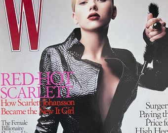 Vintage fashion magazine W Magazine cover Scarlett Johansson 2004