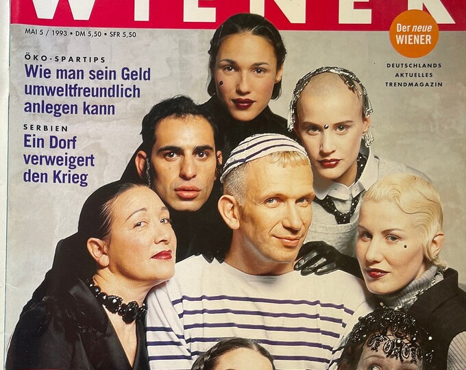 Collectible - Vintage rare German magazine WIENER, total Gaultier-Vintage Print -Iconic stories, Phorhography Collectible Retro issue
