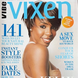 Unique rare collectors issue Vibe Vixen magazine cover Kelly Rowland-Vintage Print -Iconic stories, Phorhography Collectible Retro issue