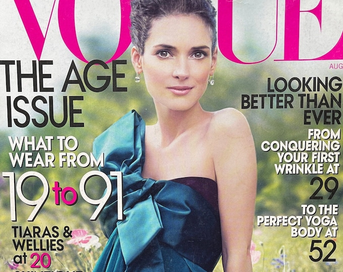 Own a piece of Vogue history -Magazine Vogue cover Winona Ryder The age issue!-Iconic Style Fashion Covers Photography Models & Editorials