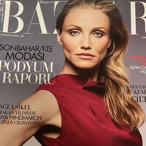 Pre-Owned rare fashion magazine Harper's Bazaar magazine cover CAMERON DIAZ Turkey image 1