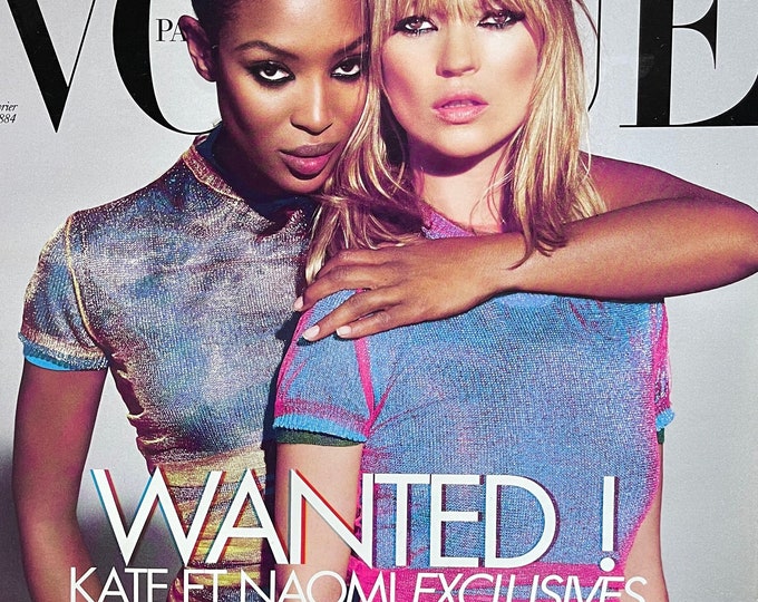 Vogue Paris Magazine - Cover Kate Moss et Naomi Campbell