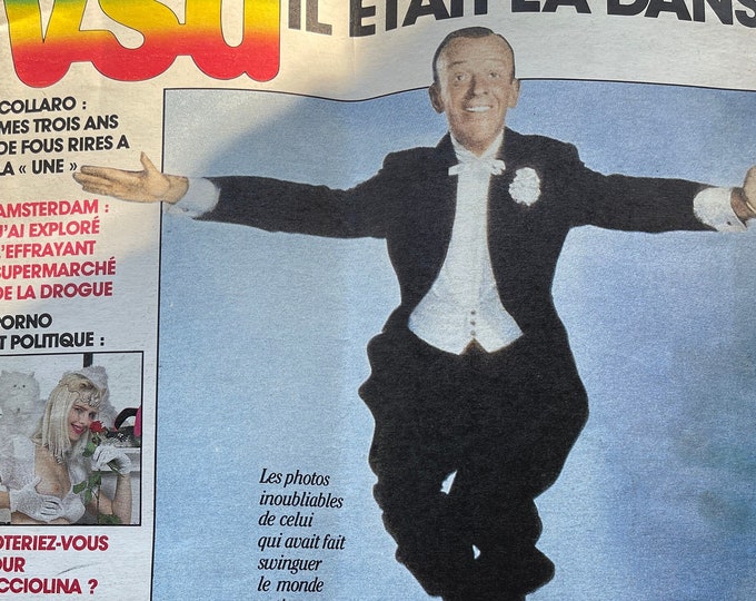 Pre-Owned Collectible - Vintage rare French magazine VSD 1987 Fred Astaire special, David bowie ads!