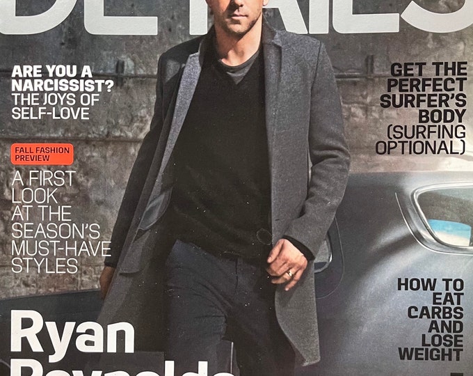For Women who read fashion -Rare Details magazine cover Ryan Reynolds-Iconic style & Photography Collectible fashion Culture!