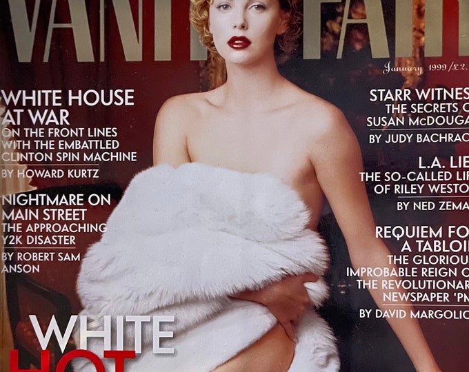 For Women who read fashion -Vintage rare fashion magazine VANITY FAIR 1999 Charlize Theron