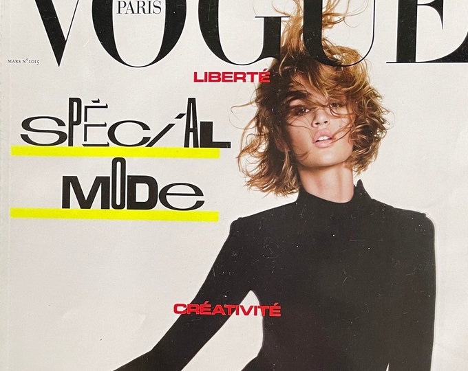Own a piece of Vogue history-magazine Vogue Paris-Iconic style & Cover Photography Fashion Models Collectible Issue!