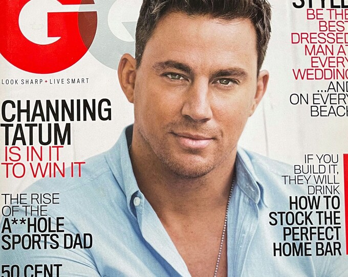 Pre-Owned GQ magazine cover Channing Tatum-Vintage Men's Fashion & Lifestyle - Iconic Covers - Interviews - Collectible back Issue