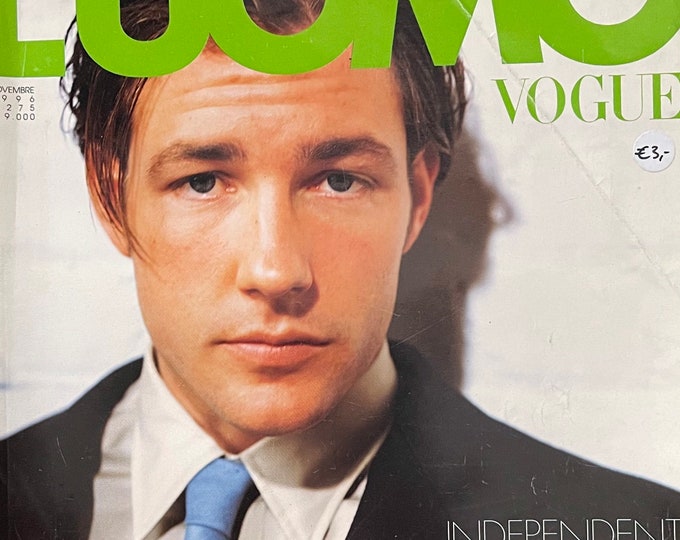 For men who read fashion - Vintage rare fashion magazine L’UOMO 1996 cover Edward Burns