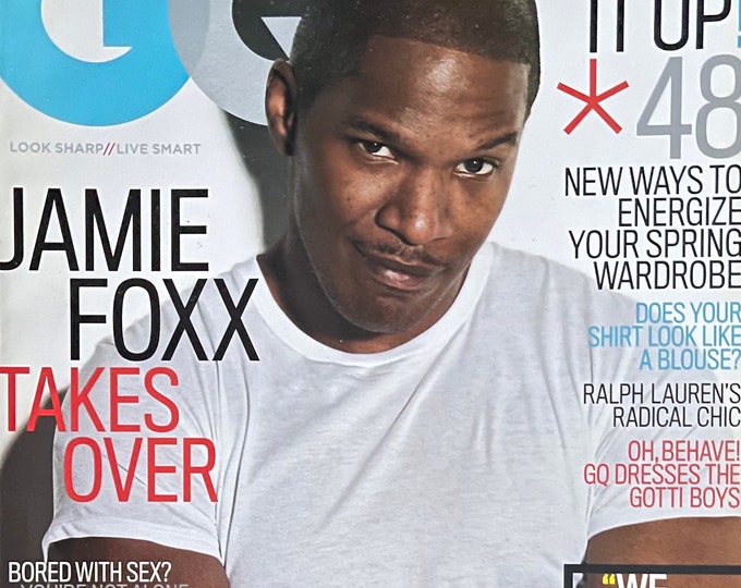Pre-Owned Vintage rare GQ magazine cover Jamie Foxx-Vintage Men's Fashion & Lifestyle - Iconic Covers - Interviews - Collectible back Issue