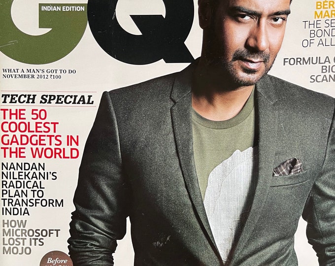 Pre-Owned GQ magazine cover Ajay Devgn-Vintage Men's Fashion & Lifestyle - Iconic Covers - Interviews - Collectible back Issue
