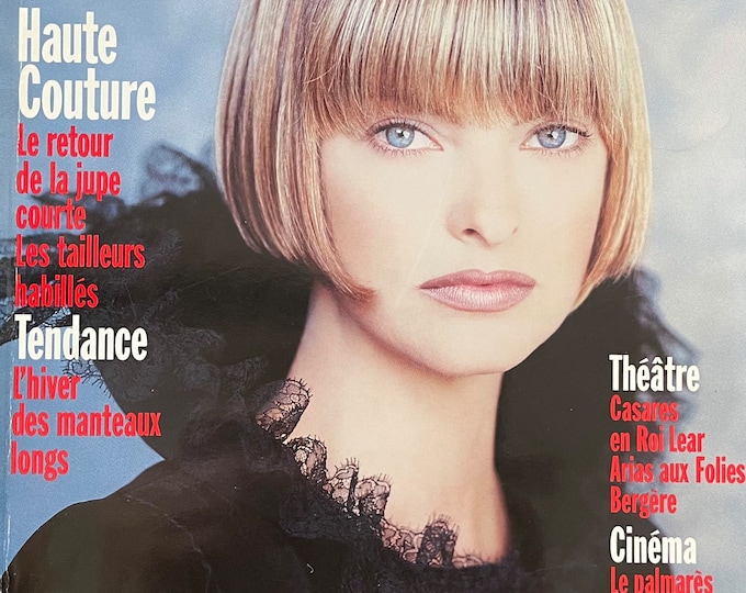 Pre-owned Vogue Paris 1993 magazine cover Linda Evangelista