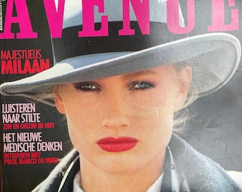 Fashion Culture - Vintage rare Dutch Fashion Glossy magazine AVENUE 1984-Collectible Print Issue Fashion & Lifestyle-Phothograpy Culture