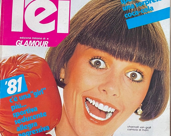 For Women who read fashion -Vintage rare fashion Italia magazine Lei 1981
