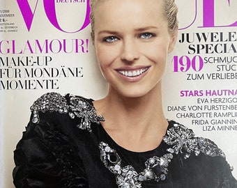 Own a piece of Vogue history -Vogue Deutsch magazine cover Eva Herzigova