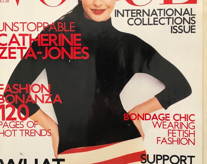 VOGUE UK magazine 2001 cover Catherine Zeta-Jones
