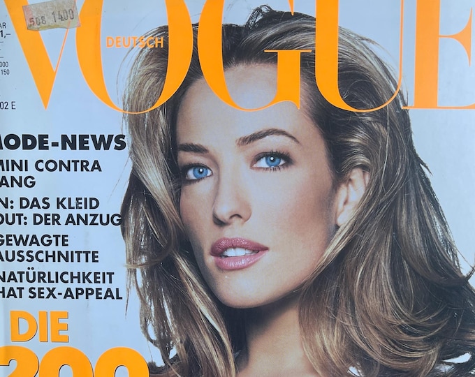 Vogue Deutsch Magazine 1994 cover Tatjana Patitz