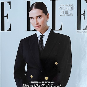 Revista de moda Elle Países Bajos de segunda mano, edición de coleccionista, portada de Pernille Teisbaek, Old Celine. imagen 1