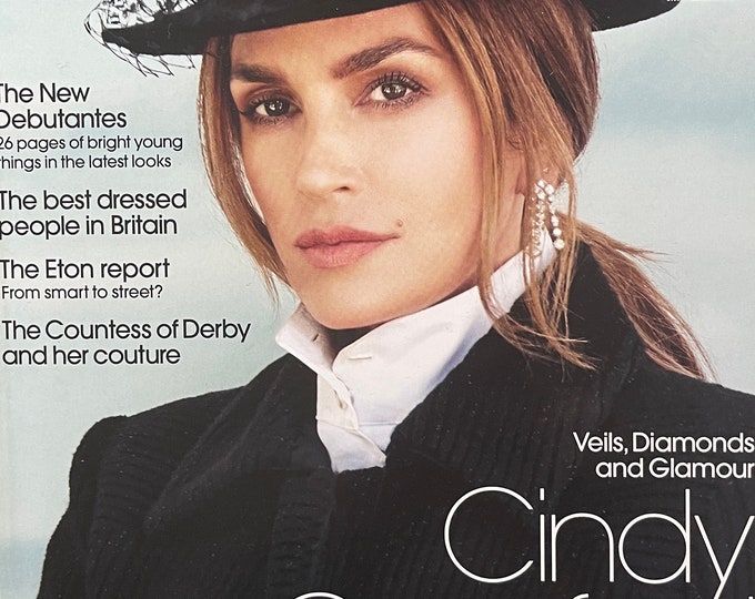 For Women who read fashion -Unique TATLER fashion magazine CINDY CRAWFORD cover!