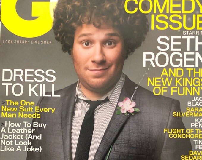 Pre-Owned GQ magazine cover Seth Rogen-Vintage Men's Fashion & Lifestyle - Iconic Covers - Interviews - Collectible back Issue