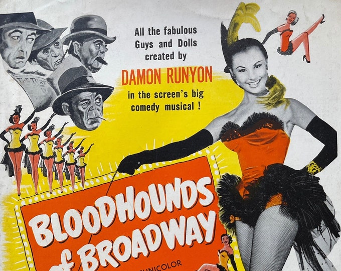 Pre-Owned Vintage rare Bloodhounds of Broadway campaign book 1952-Cinema Culture-Iconic Actors, Plays,&Reviews- Collectible Back issue