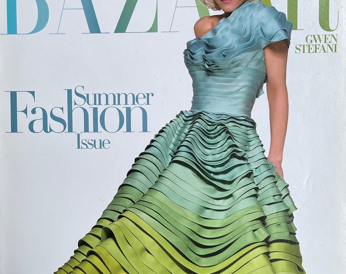 For Women who read fashion -Unique rare fashion magazine Harper’s Bazaar cover GWEN STEFANI