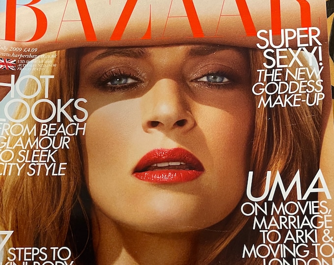 For Women who read fashion -Fashion magazine Harper’s Bazaar cover Uma Thurman