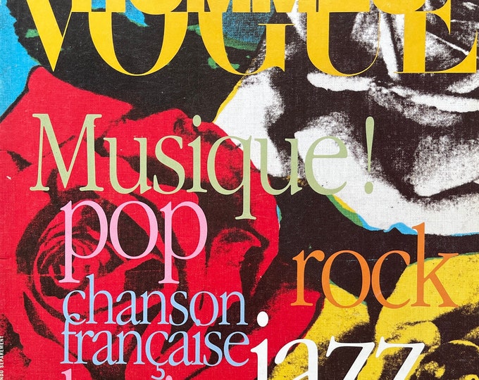 Vintage rare fashion magazine VOGUE HOMMES 1993 music supplement-Iconic Men's Fashion & Style -Collectible Magazine issue