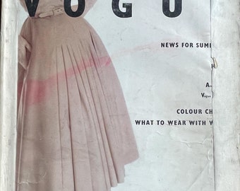 Own a piece of Vogue history -Vogue Magazine April 1952-Iconic Style Fashion Covers Photography Models & Editorials