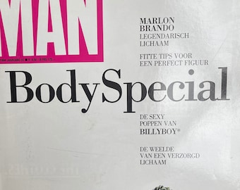 For men who read fashion - Vintage rare Dutch fashion magazine MAN 1994 the body Special Marlon Brandon!