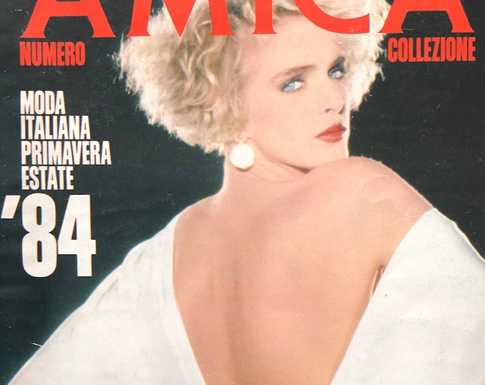 For Women who read fashion -Vintage rare fashion magazine AMICA 1984