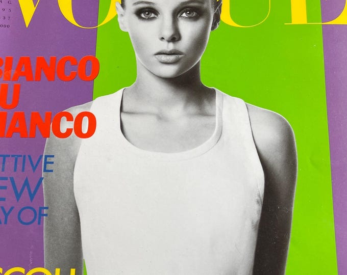 Vintage Magazine Vogue Italia 1995 cover by Steven Meisel-Iconic style & Cover Photography Fashion Models Collectible Issue!
