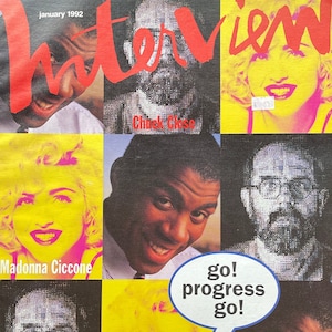 Vintage rare INTERVIEW Magazine 1992, Iconic coverCulture icon-Celebrity Interviews & Art -Vintage Collectible issue