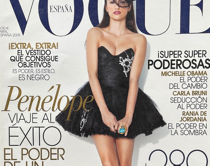 Magazine Vogue. Spain cover model Penelope Cruz!