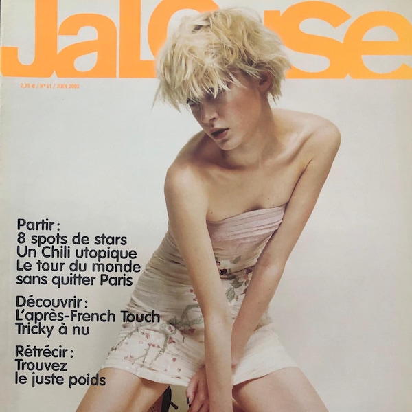 Magazine de mode vintage rare d'occasion JALOUSE 2003, couverture Anastasia