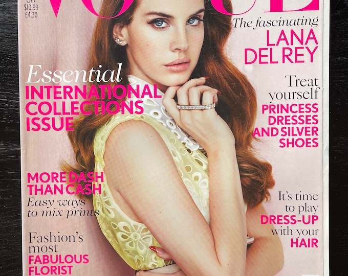Own a piece of Vogue history - British Vogue magazine cover LANA DELREY - Iconic Style Fashion Covers Photography Model & Editorials