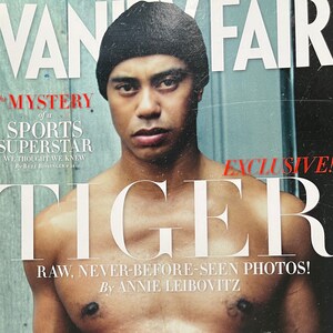 Gebrauchte, einzigartige und seltene Vanityfair-Ausgabe mit Tiger Woods auf dem Cover! – Legendäre Herrenmode & Stil – Sammlerstück