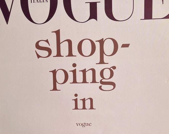Unique supplement Magazine Vogue Italia shopping Summer issue-Iconic style & Cover Photography Fashion Models Collectible Issue!