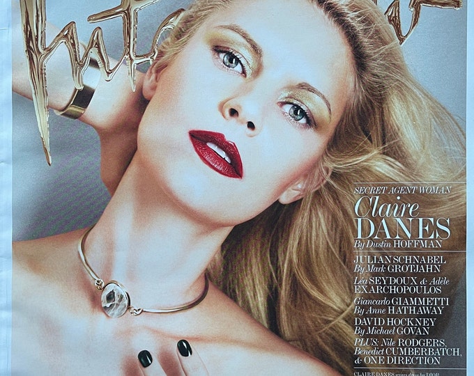 Read between the Icons - Unique rare INTERVIEW Magazine cover Claire DanesCulture icon-Celebrity Interviews & Art -Vintage Collectible issue