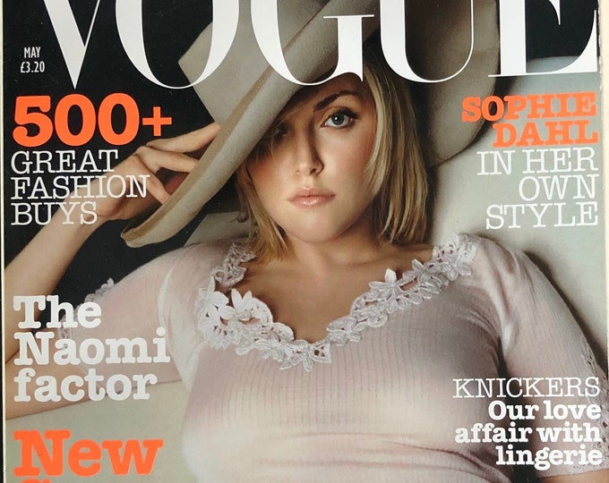 Own a piece of Vogue history -Vintage magazine VOGUE 2002 cover Shopie Dhal-Iconic Style Fashion Covers Photography Models & Editorials