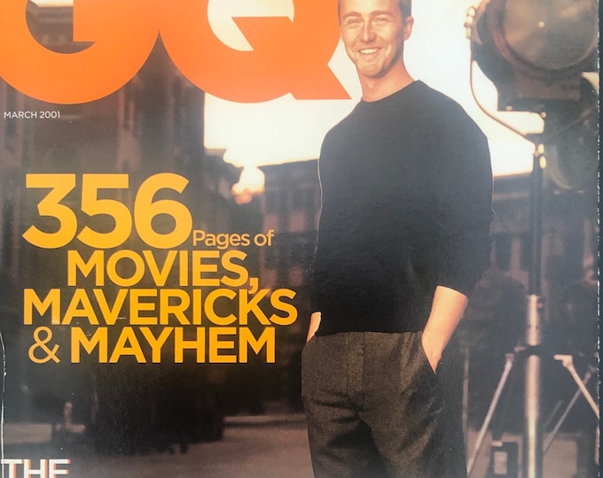 Pre-Owned Vintage rare magazine GQ 2001 cover Ed Norton